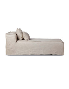 Chaiselongue Boho Style lino natural Ibiza