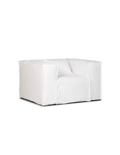 Sillón desenfundable lino blanco Ibiza