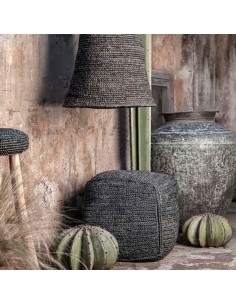 Puff cuadrado negro Gala 2