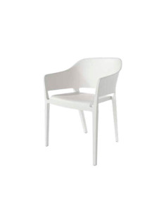 Silla apilable de exterior Saneta pack 4 unidades, mostaza 2