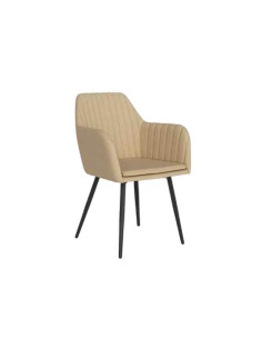 Silla tapizada con brazos Michigan, crema