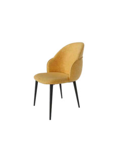Silla tapizada de diseño Ciane, mostaza 68