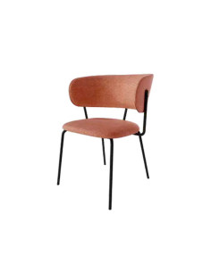 Silla tapizada retro Bécquer, salmón 52