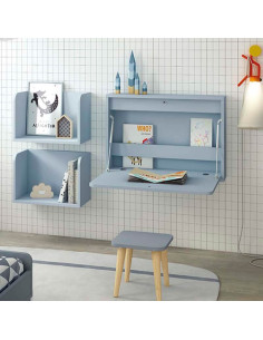 Mesa escritorio plegable con revistero Young