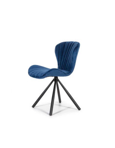 Silla giratoria terciopelo azul pack 2 unidades