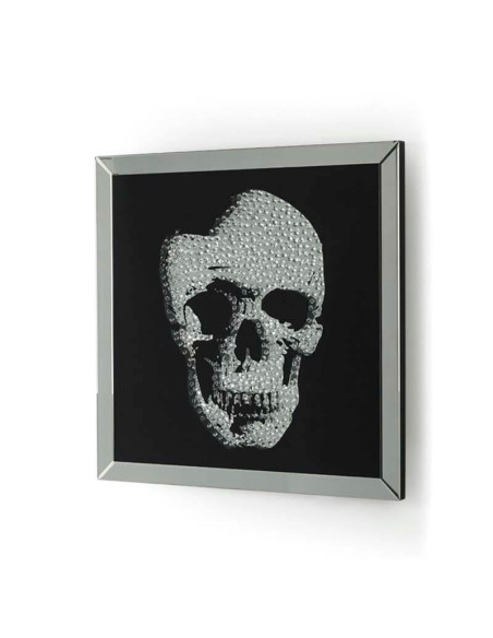 Espejo de cristal moderno Skull