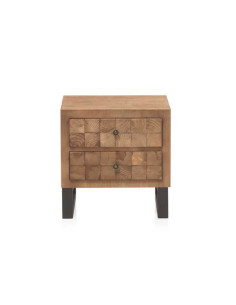 Mesita de noche 2 cajones Block 2