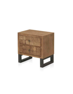 Mesita de noche 2 cajones Block