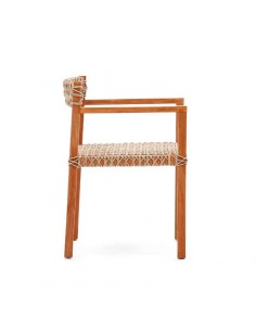Silla de exterior de teca Guerola pack 2 unidades 2