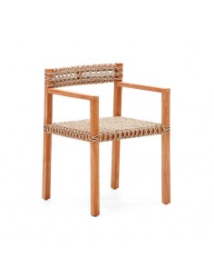 Silla de exterior de teca Guerola pack 2 unidades