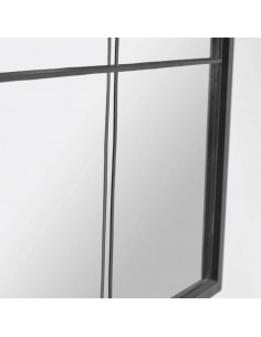 Espejo vestidor estilo ventana de acero negro 2