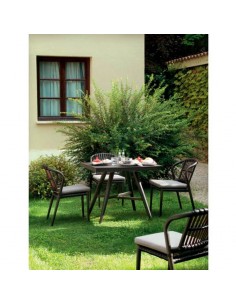 Mesa de jardín cuadrada Deldel 2