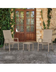 Sillón reclinable de jardín Elba, aluminio blanco 2