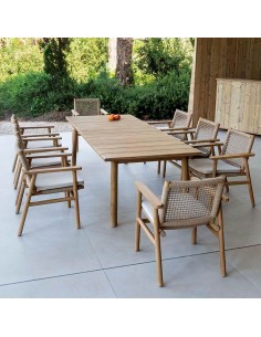 Comedor de madera y cuerda...