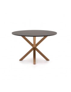 Mesa redonda negra Argán 2