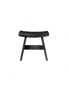 Taburete de teca U Black 2