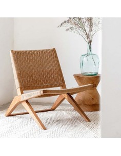 Taburete de teca natural Diávolo 2