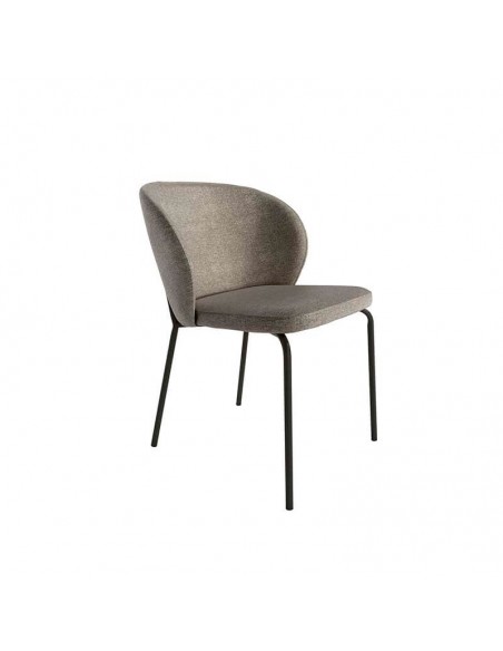 Silla tapizada de comedor Braga, gris