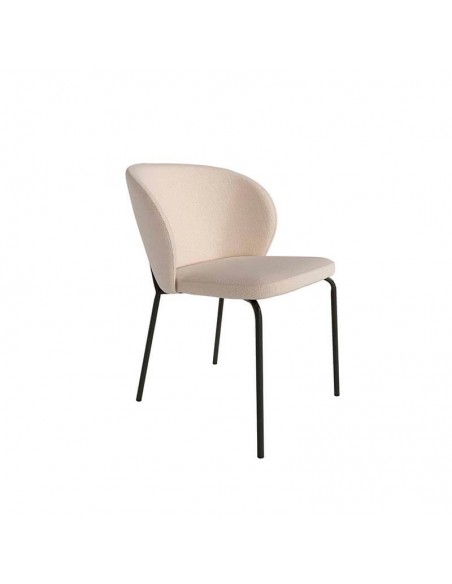 Silla tapizada de comedor Braga, nacar