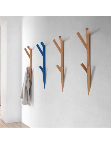 Perchero pared madera Three