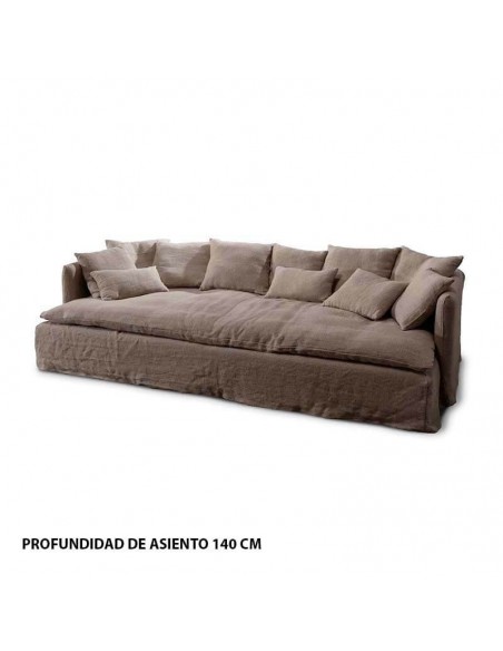 Sofá desenfundable Mar, fondo asiento 140 cm