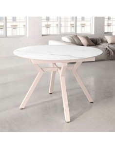 Mesa redonda extensible con porcelánico Rosita 2