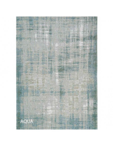 Alfombra rectangular Chenille Aqua