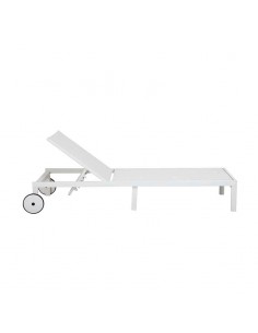 Tumbona de aluminio blanco Pepita 2