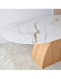 Mesa comedor de piedra sinterizada Concha 2