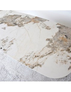 Mesa de fresno y piedra sinterizada Charola 2