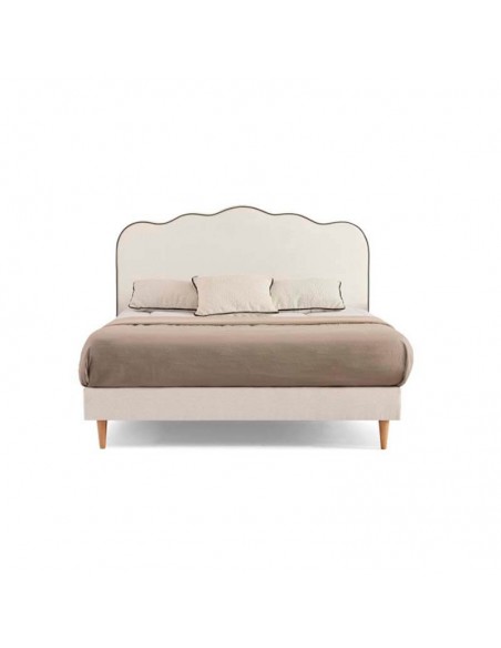 Cama tapizada de diseño vintage Andros