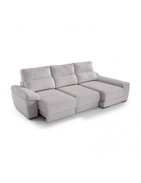 Sofá chaiselongue con carro deslizante y arcones Korda