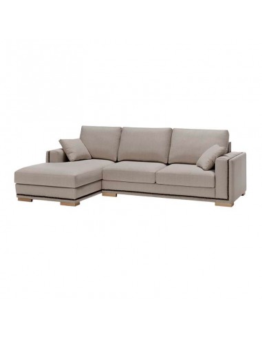 Sofá chaiselongue decorado con tachuelas Berlín