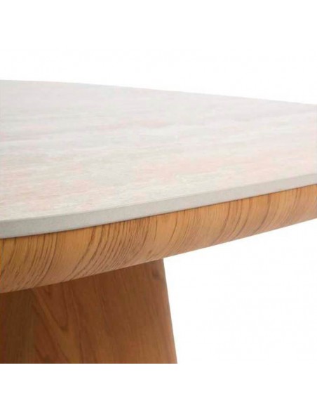 Mesa de comedor de roble y cerámica Michelle