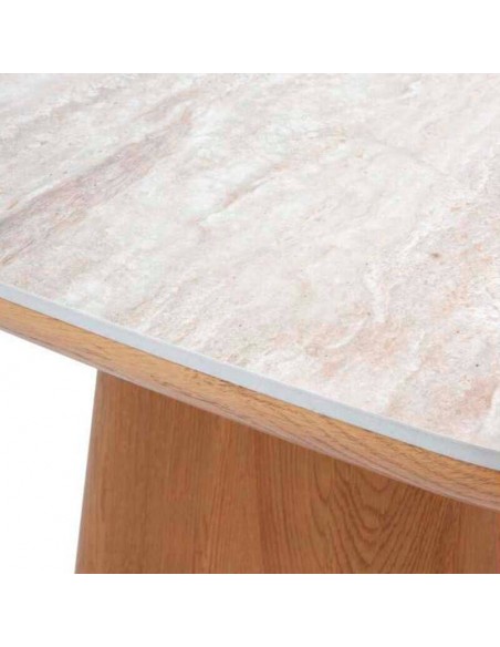 Mesa de comedor de roble y cerámica Michelle