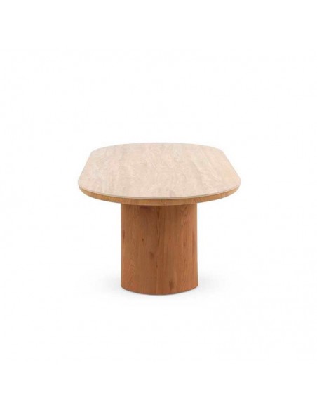 Mesa ovalada de roble y cerámica Michelle