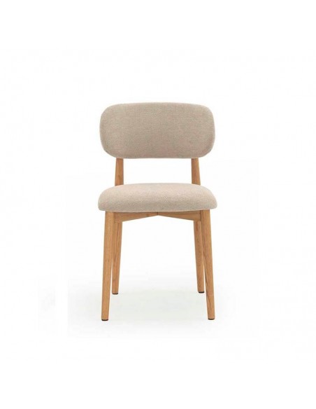 Silla de comedor de roble Jasper pack de 4, beige