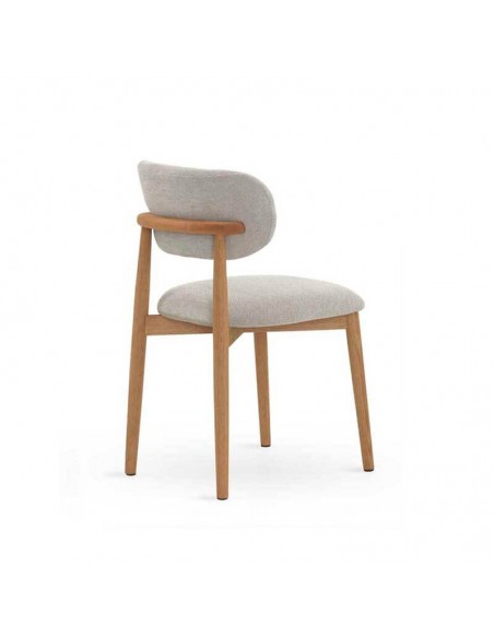 Silla de comedor de roble Jasper pack de 4, beige