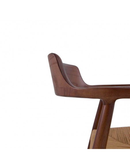 Silla con brazos de madera Clementine