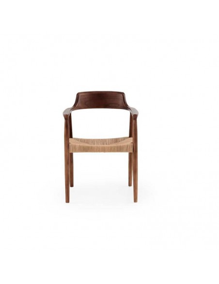 Silla con brazos de madera Clementine