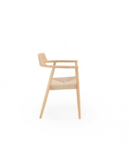 Silla con brazos de madera Clementine