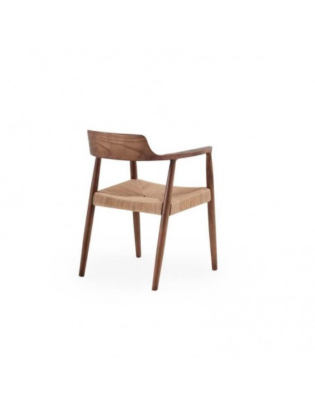 Silla con brazos de madera Clementine