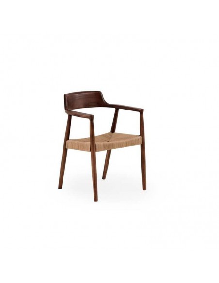 Silla con brazos de madera Clementine