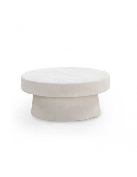 Mesa centro cemento blanco Gardenia