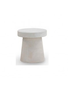 Mesa auxiliar cemento blanco Gardenia
