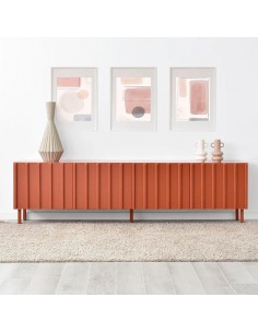 Mueble TV lacado con puertas Kentos