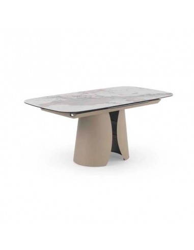 Mesa extensible metal y cerámico Acubens taupé