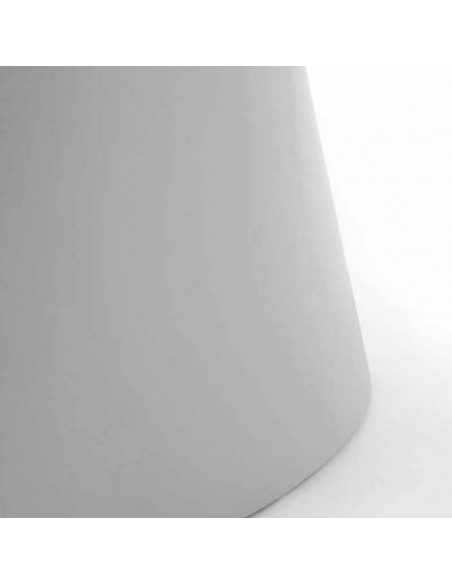 Mesa redonda de comedor lacada Libra blanco crudo