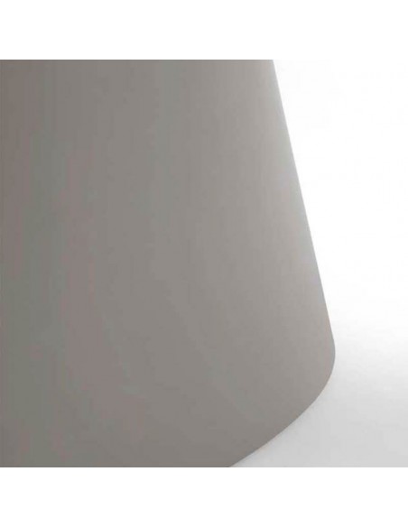 Mesa redonda de comedor lacada Libra taupé