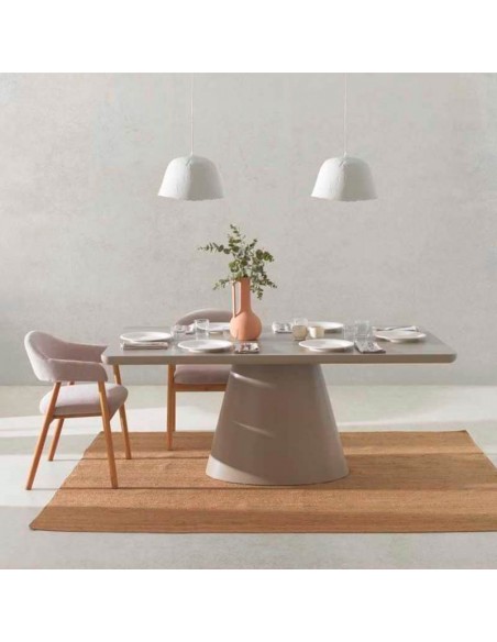 Mesa rectangular de comedor Libra taupé